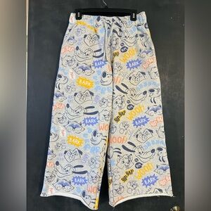 Disney Gray Cartoon Print Kids Pajama Bottoms
